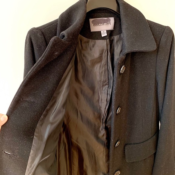 Black wool winter dress coat - Picture 6 of 6